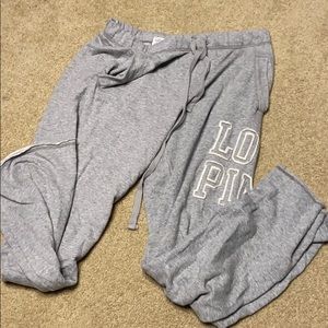 PINK Gray Sweatpants